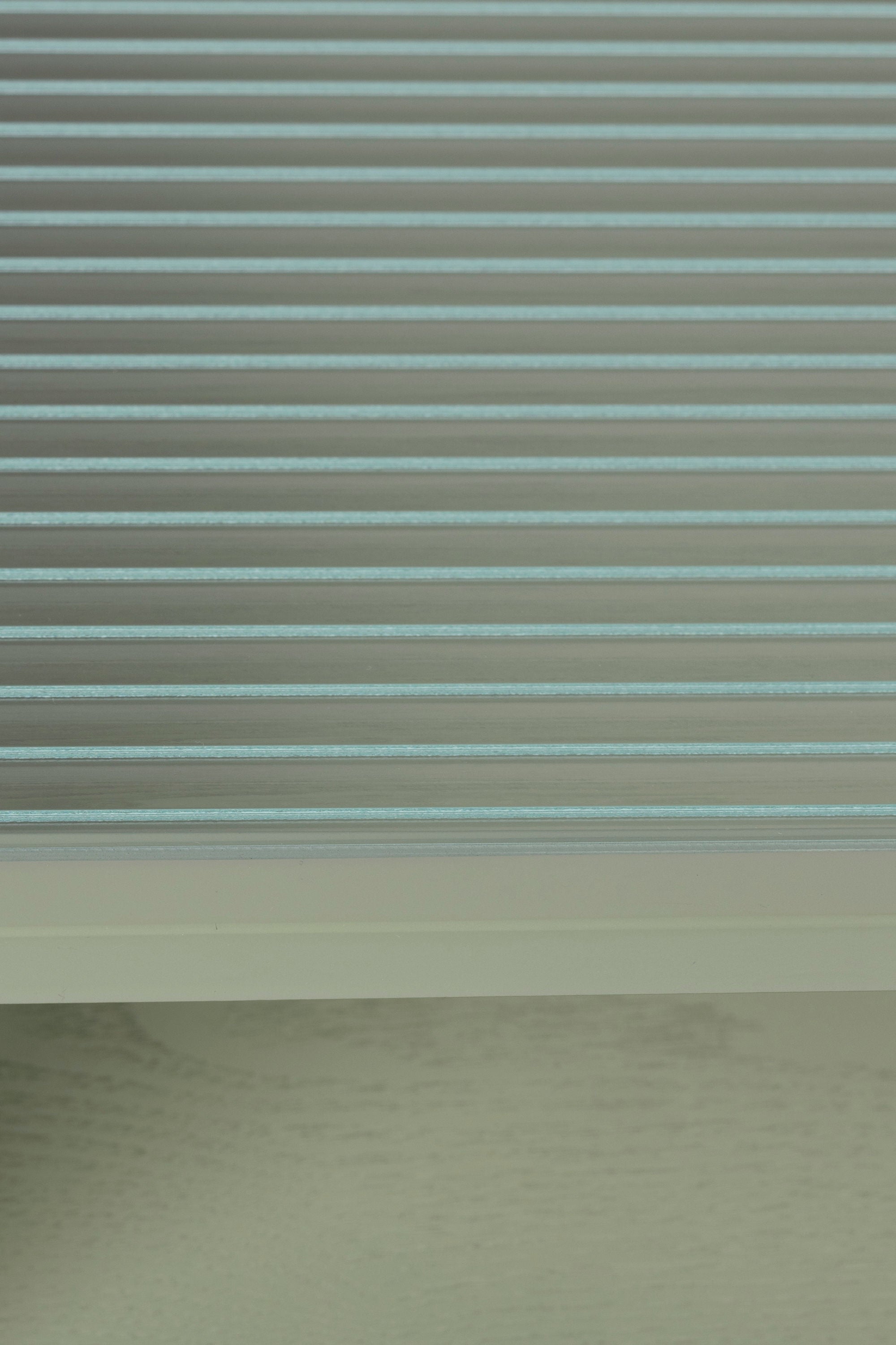 Herbe Green Wood & Ribbed Glass Low Sideboard